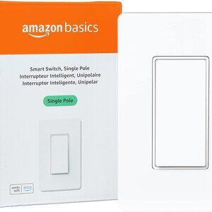 New Amazon Basics Smart Switch, Single Pole, Works with Alexa Only